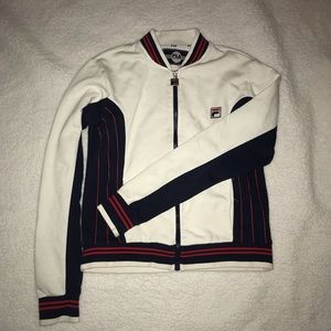 FILA white, red, and blue settanta jacket